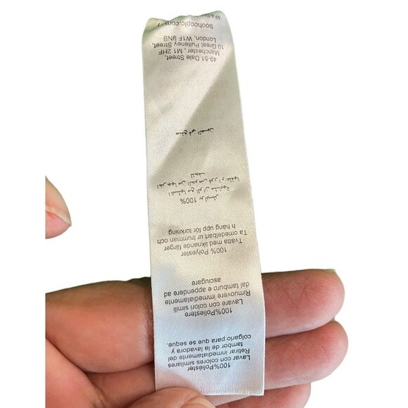 Pretty Little Thing Women Romper Playsuit Green Pleated Plunge Long Sleeve 4 - Picture 9 of 12